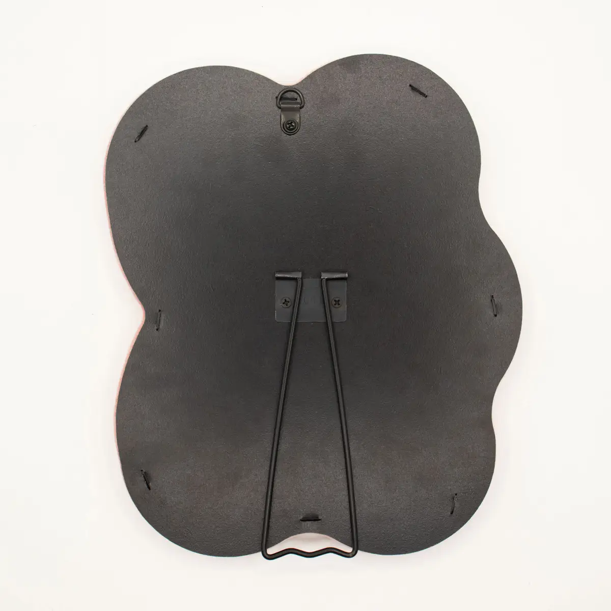Mjuk vågig spegel med sammetram kvadratisk sten i rosablush 22,5 x 27 x 2,3 cm - produktbild 4