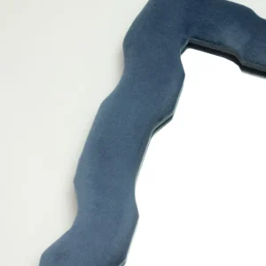 Mjuk vågig spegel med tjock ram i kungligt blått 30,5x22,5x2,3 cm - produktbild 4