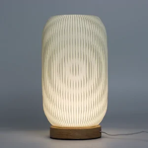 Modern vriden New Wave-bordslampa med USB och tre ljusinställningar - produktbild 3