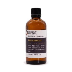 Flaska med Mr Cleancut rakolja 100 ml från Ancient Wisdom