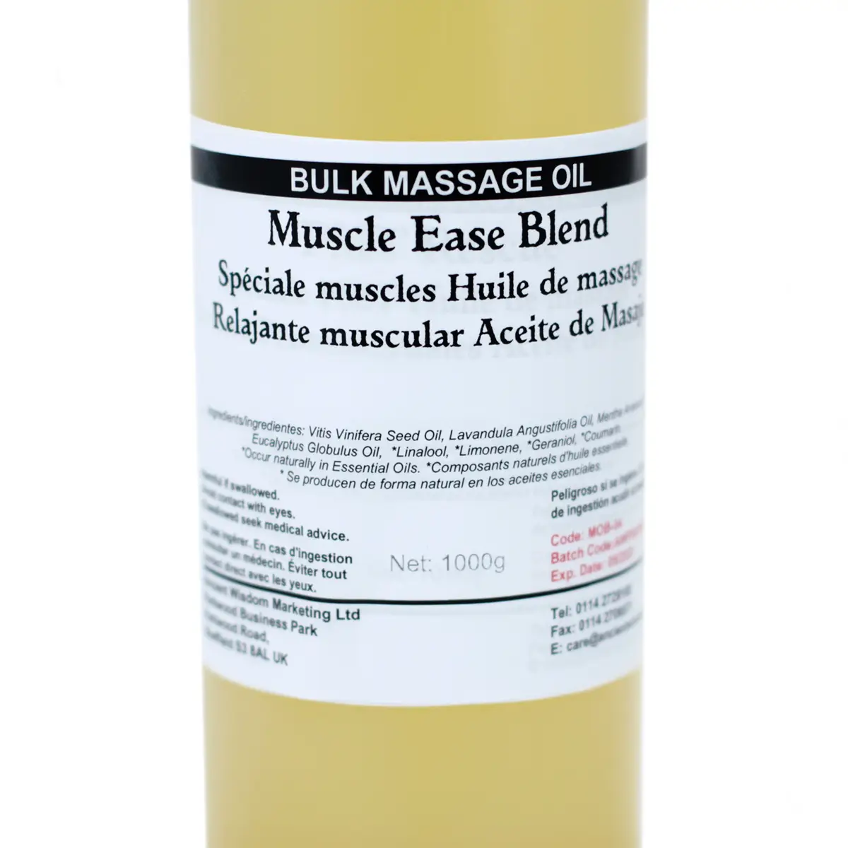 Muscle Ease 1 kg massageolja - produktbild 2