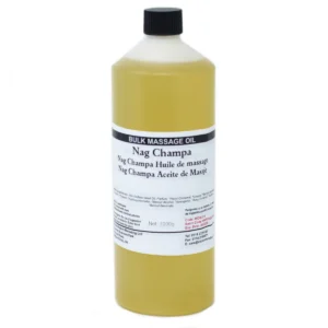 Flaska med Nag Champa massageolja 1 kg