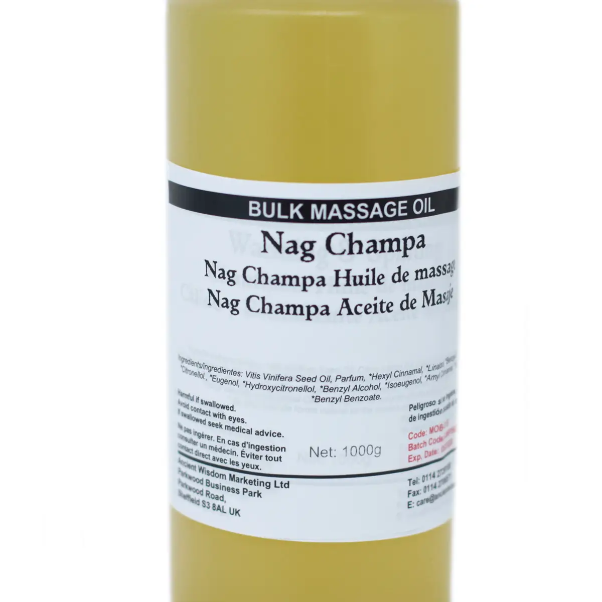 Nag Champa massageolja 1 kg - produktbild 2