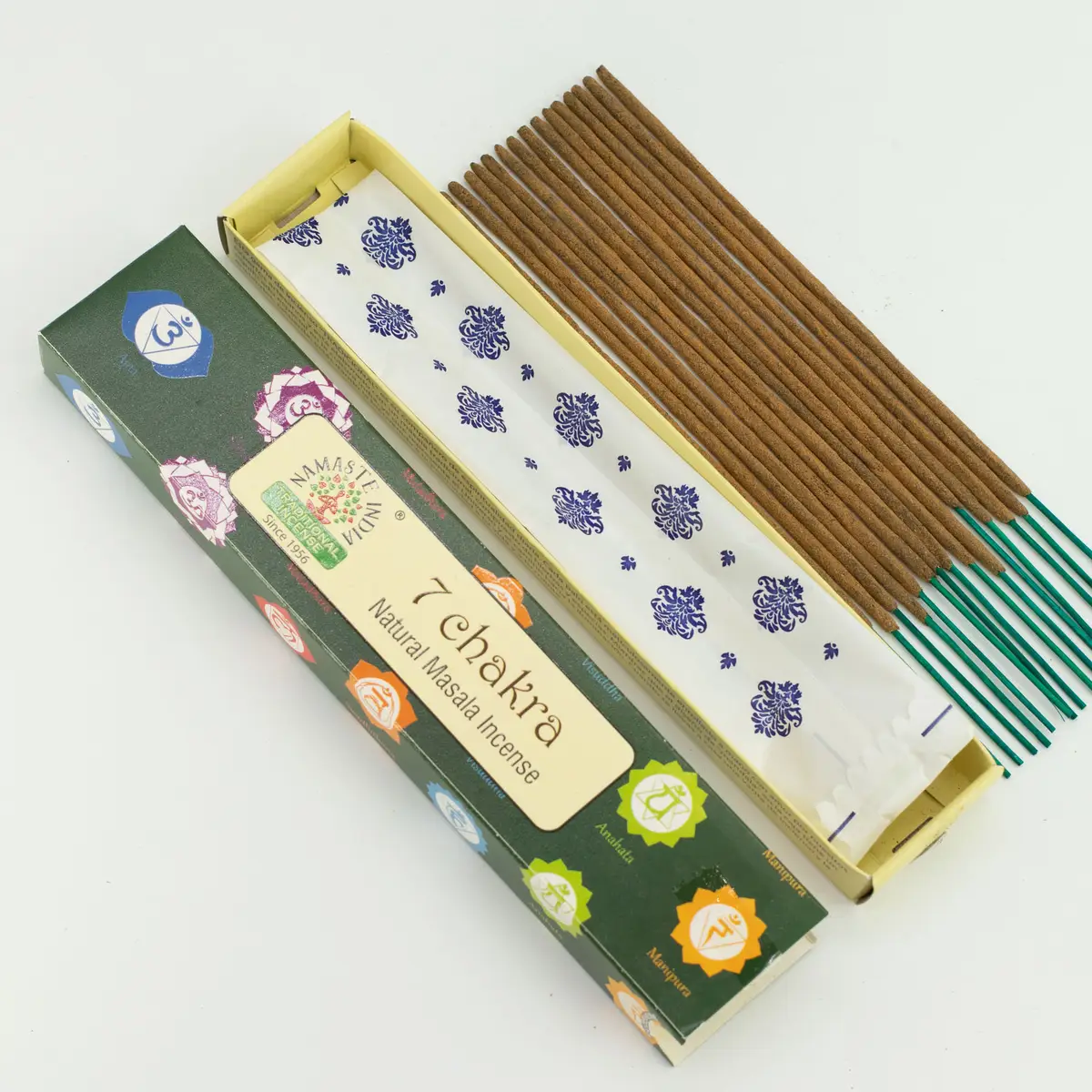 Namaste Mandala Masala-rökelsepinnar – 7 chakra - produktbild 6