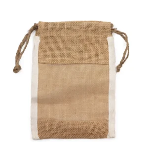 Naturlig bomullspåse med genomskinligt fönster 21x15 cm - produktbild 3