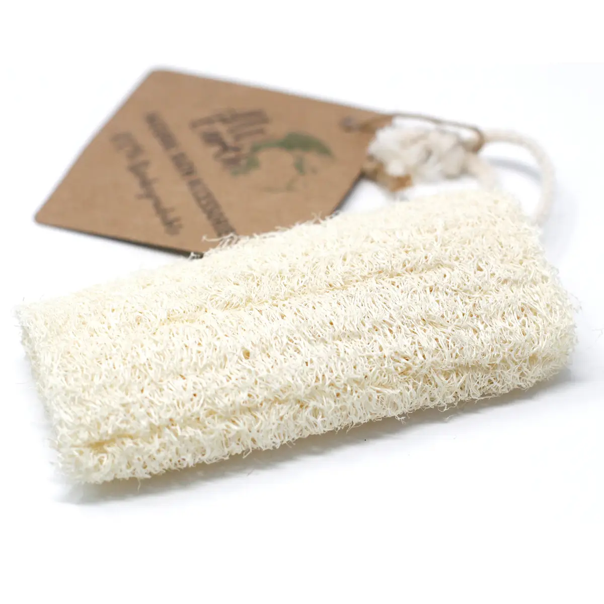 Naturlig loofah-skrubb med snöre 12,7 cm - produktbild 2