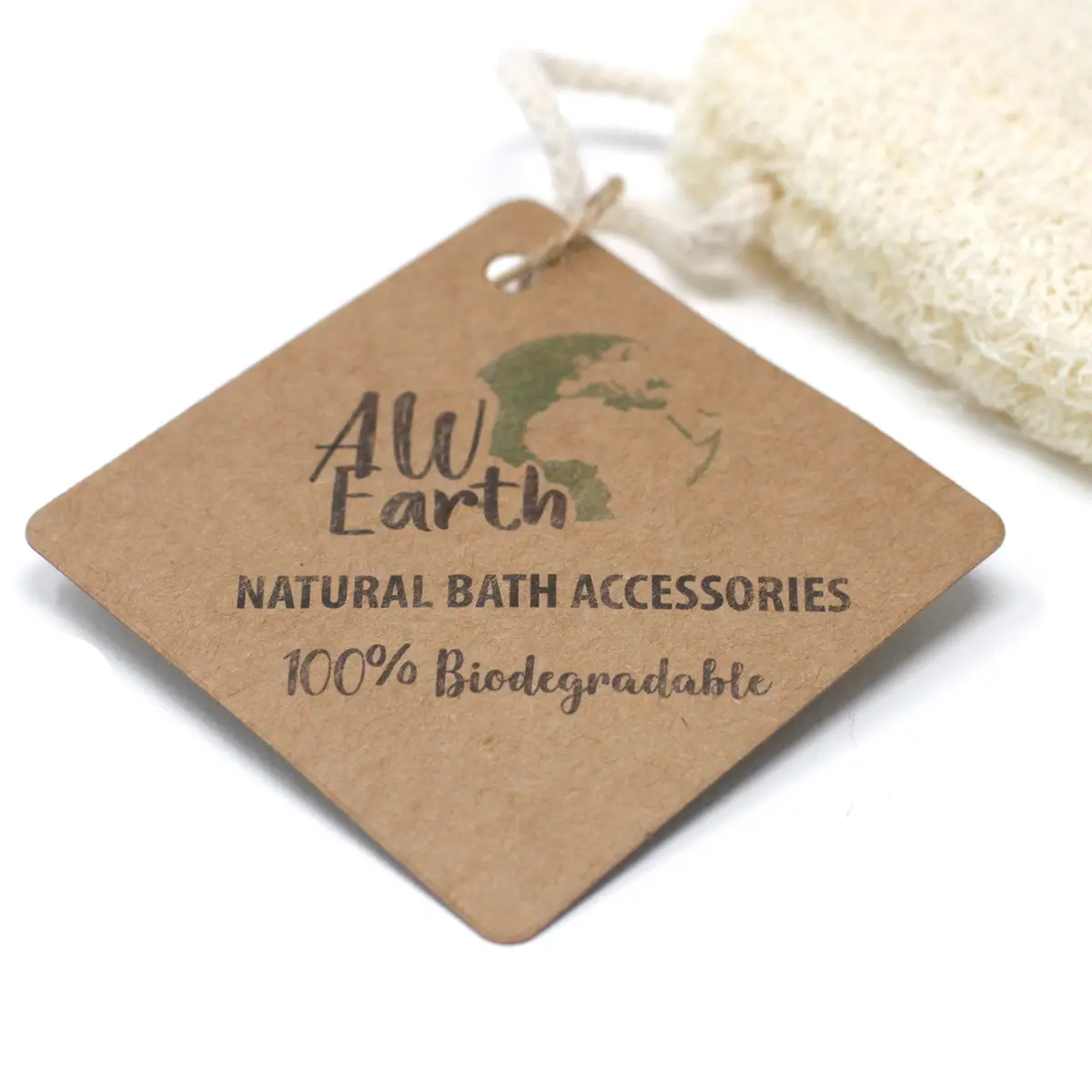 Naturlig loofah-skrubb med snöre 12,7 cm - produktbild 3