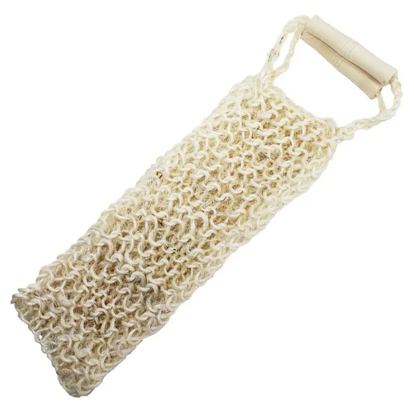 Naturlig ryggskrubb med handtag i beige färg