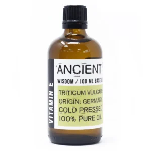 Flaska med naturlig vitamin E-olja 100 ml med etikett