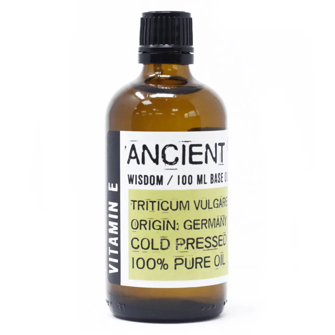 Flaska med naturlig vitamin E-olja 100 ml med etikett