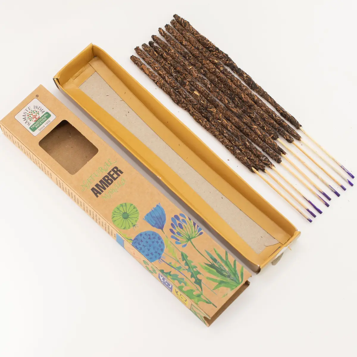 Naturliga botaniska masala-rökelsestickor Amber - produktbild 5