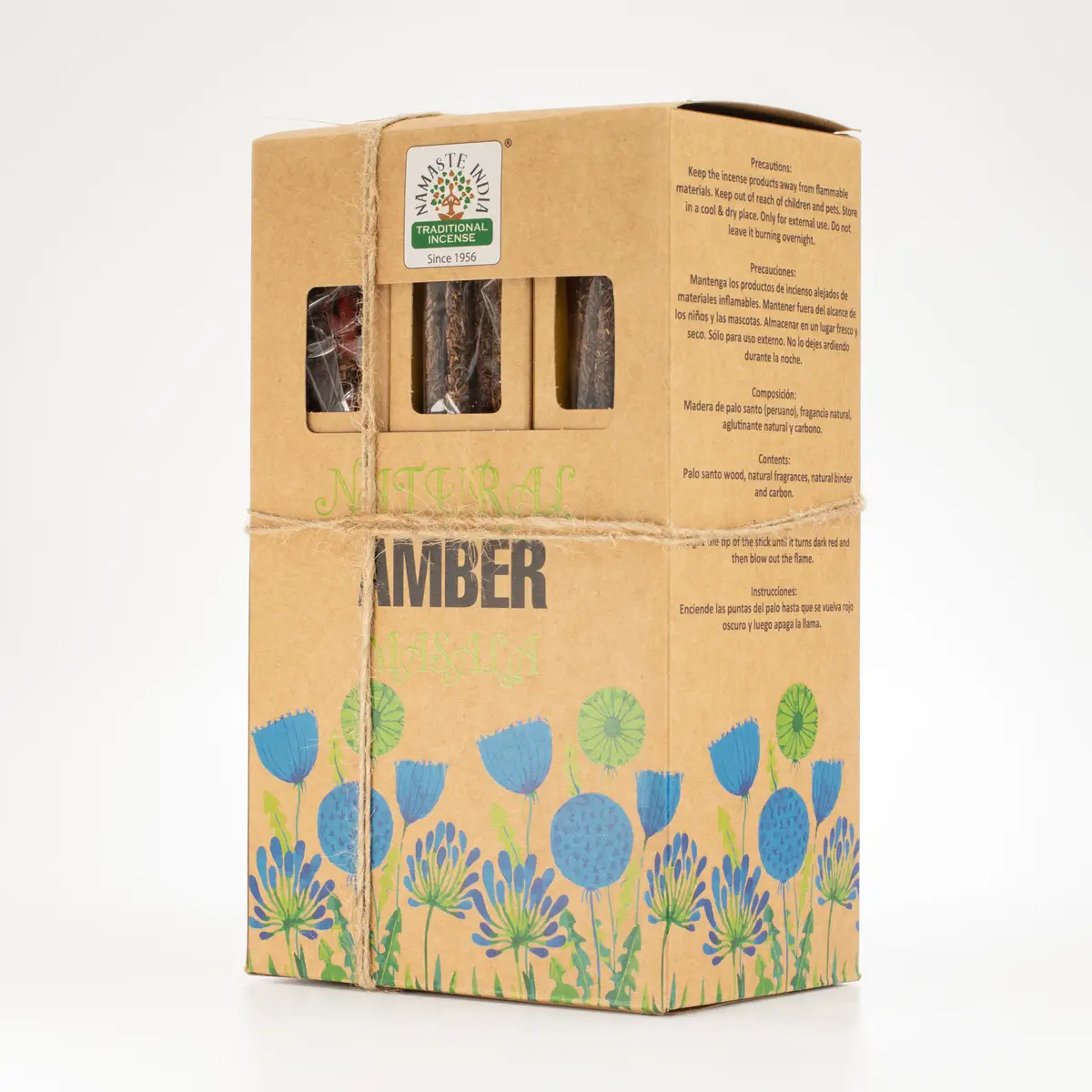 Naturliga botaniska masala-rökelsestickor Amber - produktbild 6