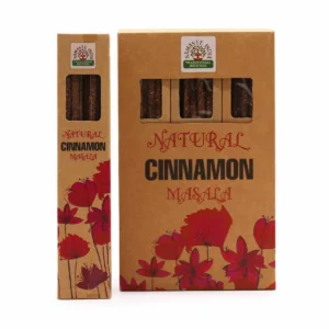 Förpackning med naturliga botaniska masala-rökelsestickor med kaneldoft