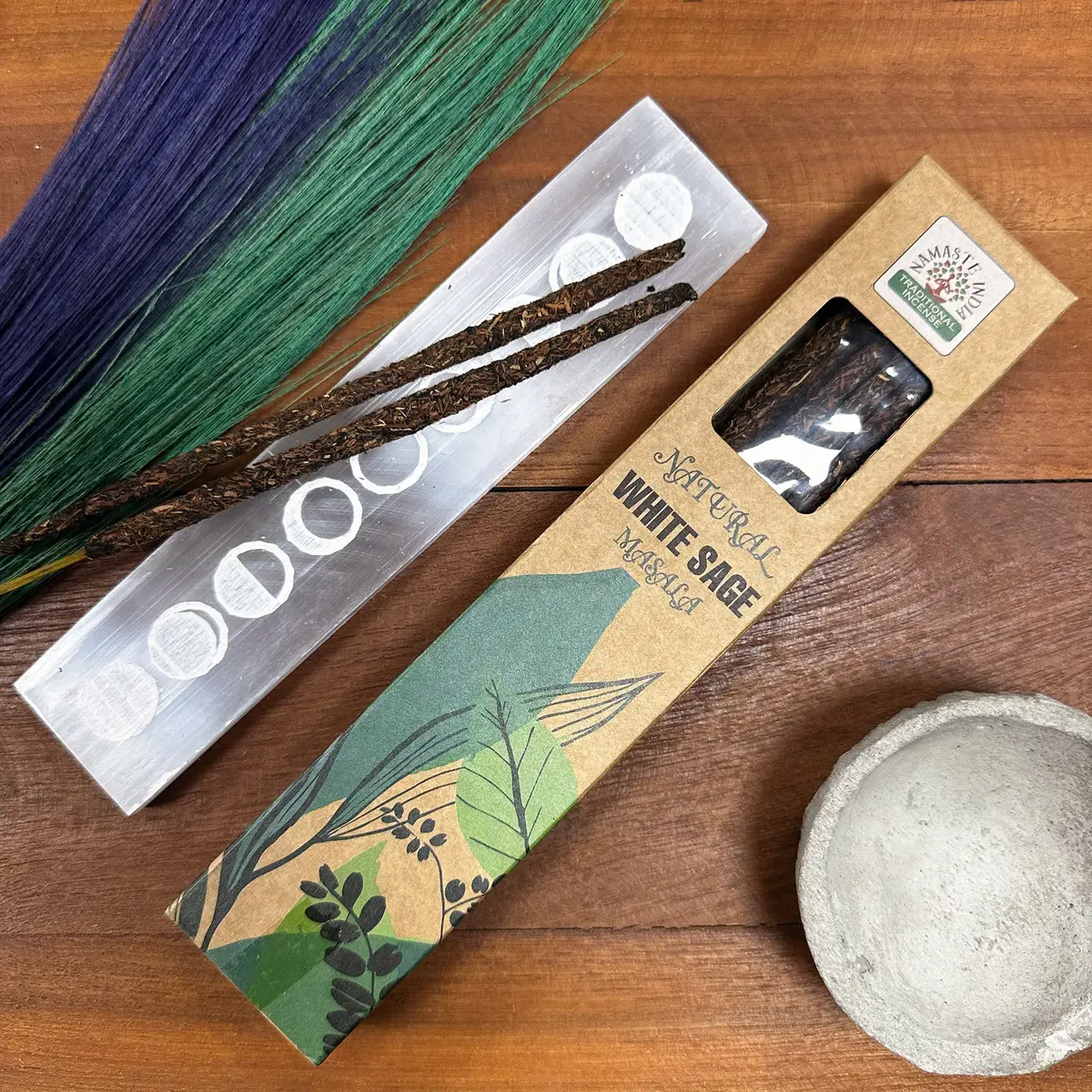 Naturliga masala-rökelsestickor med vit salvia - produktbild 2