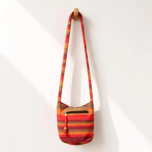 Nepalesisk axelväska Sunrise Orange - produktbild 4