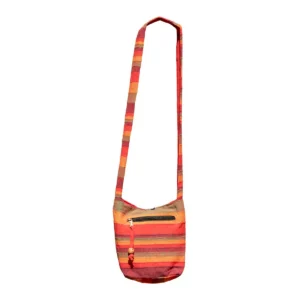 Nepalesisk axelväska Sunrise Orange - produktbild 7