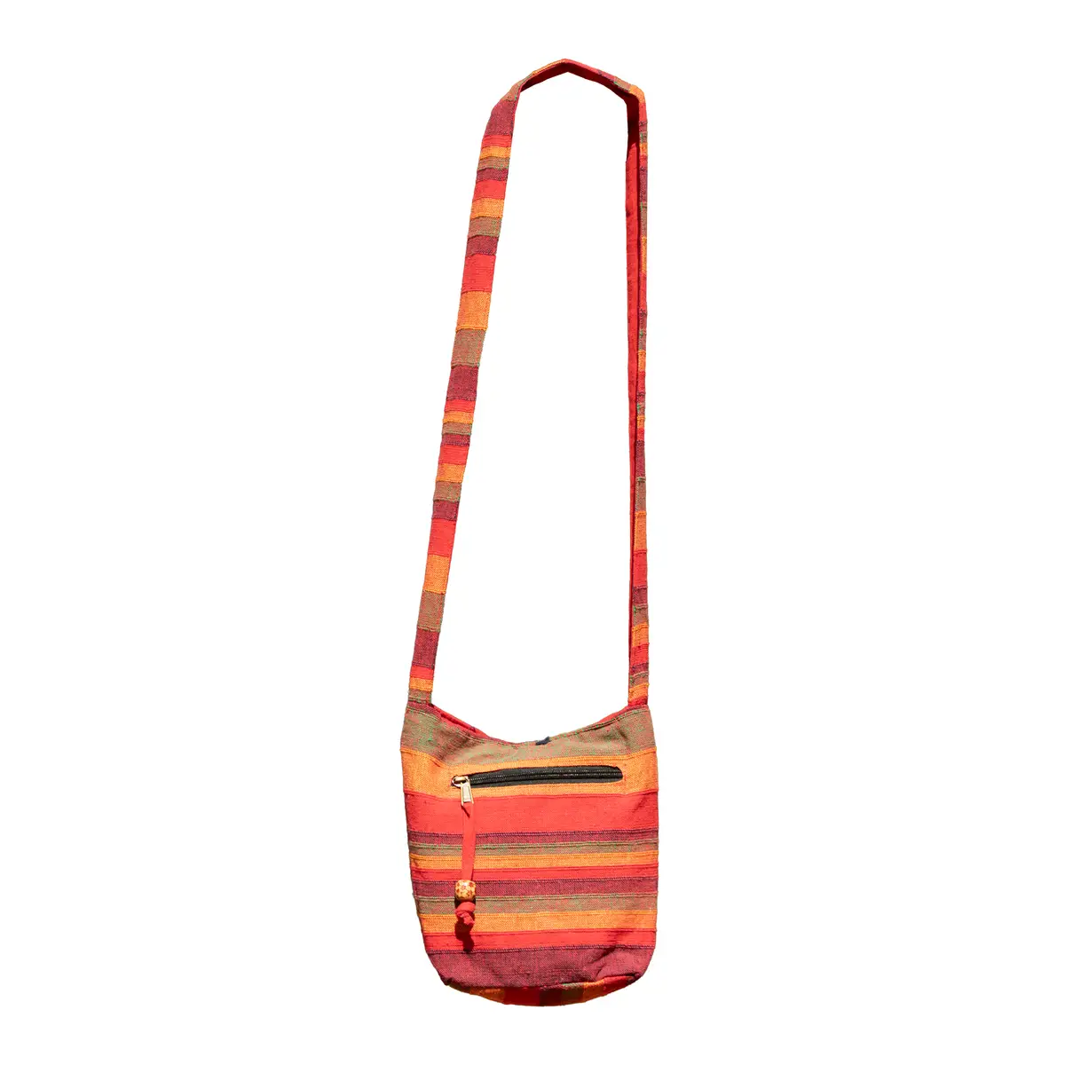 Nepalesisk axelväska Sunrise Orange - produktbild 7