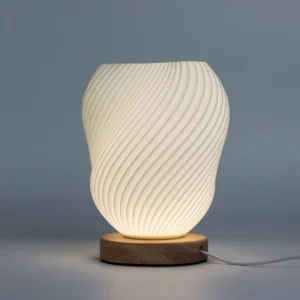New Wave-bordslampa med USB och tre ljusinställningar, Shell Twisted - produktbild 4