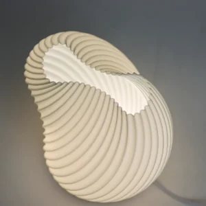 New Wave-bordslampa med USB och tre ljusinställningar, Shell Twisted - produktbild 5