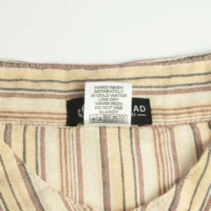 Nomad Sari Artisan-skjorta med ståkrage i brunbeige - produktbild 4