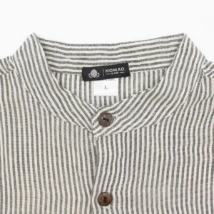 Nomad Sari Grandad-skjorta i bomull grå sten - produktbild 4