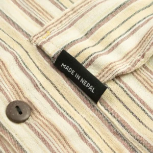 Nomad Sari Grandad-skjorta i brunbeige i storlek medium - produktbild 10