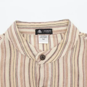 Nomad Sari Grandad-skjorta i brunbeige i storlek medium - produktbild 6