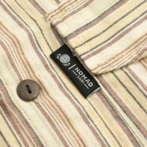 Nomad Sari Grandad-skjorta i brunbeige i storlek medium - produktbild 8