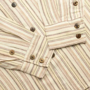 Nomad Sari Grandad-skjorta i brunbeige i storlek medium - produktbild 9