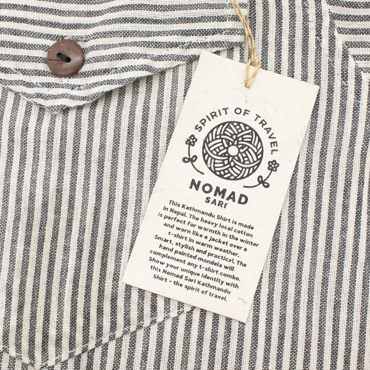 Nomad Sari Grandad-skjorta i grå sten, storlek XL - produktbild 5