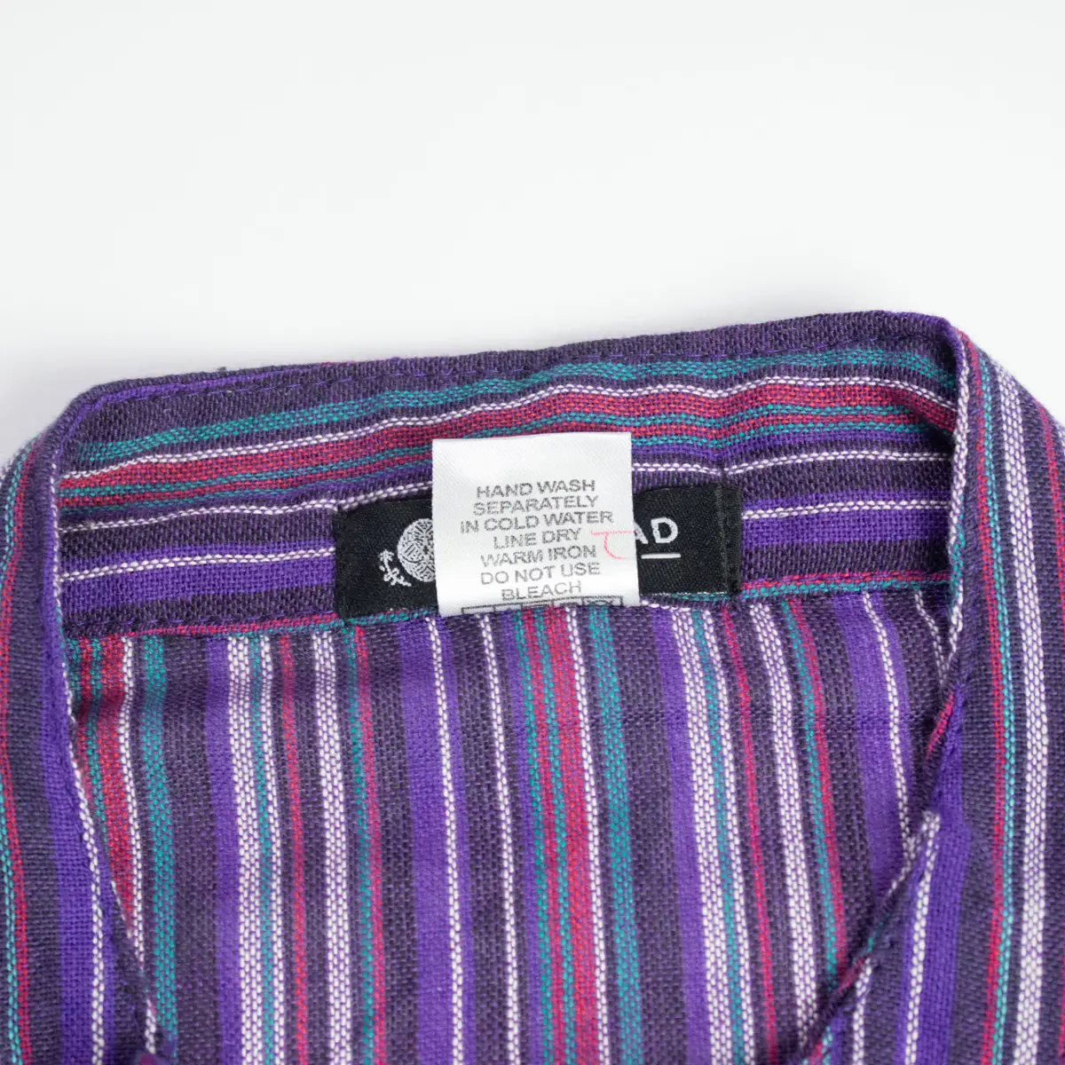 Nomad Sari Grandad-skjorta i svart och lila, storlek XL - produktbild 4