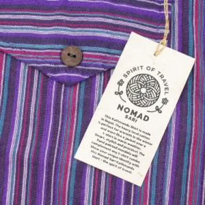 Nomad Sari Grandad-skjorta i svart och lila, storlek XL - produktbild 6