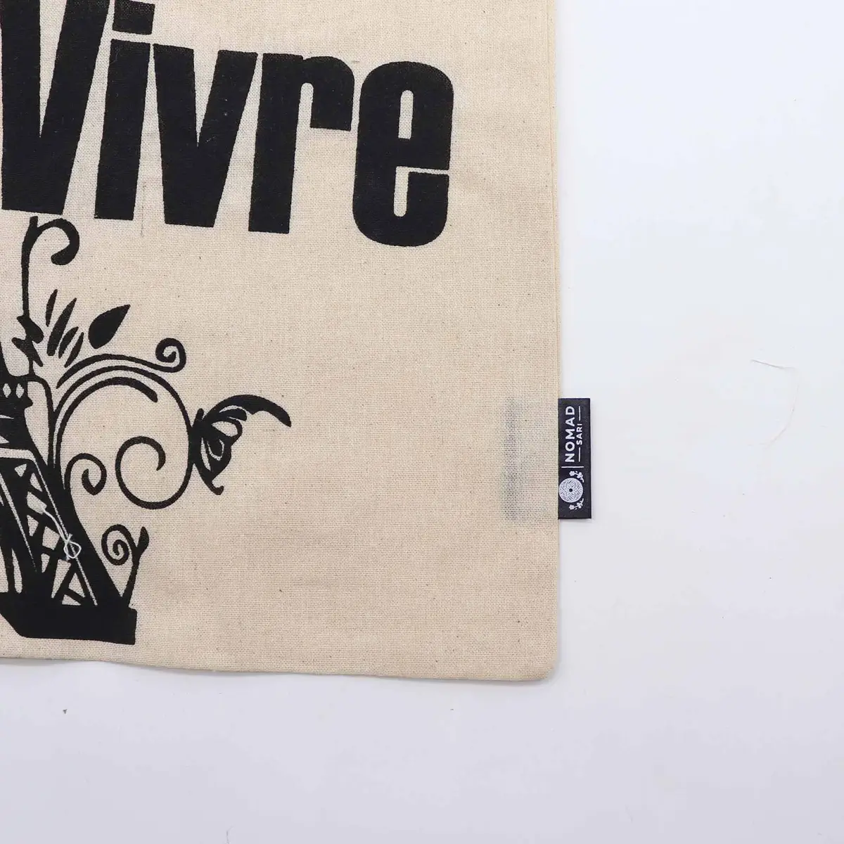 Nomad Sari ikonisk enkel bomullskasse med Eiffelmotiv – Joie de Vivre - produktbild 2