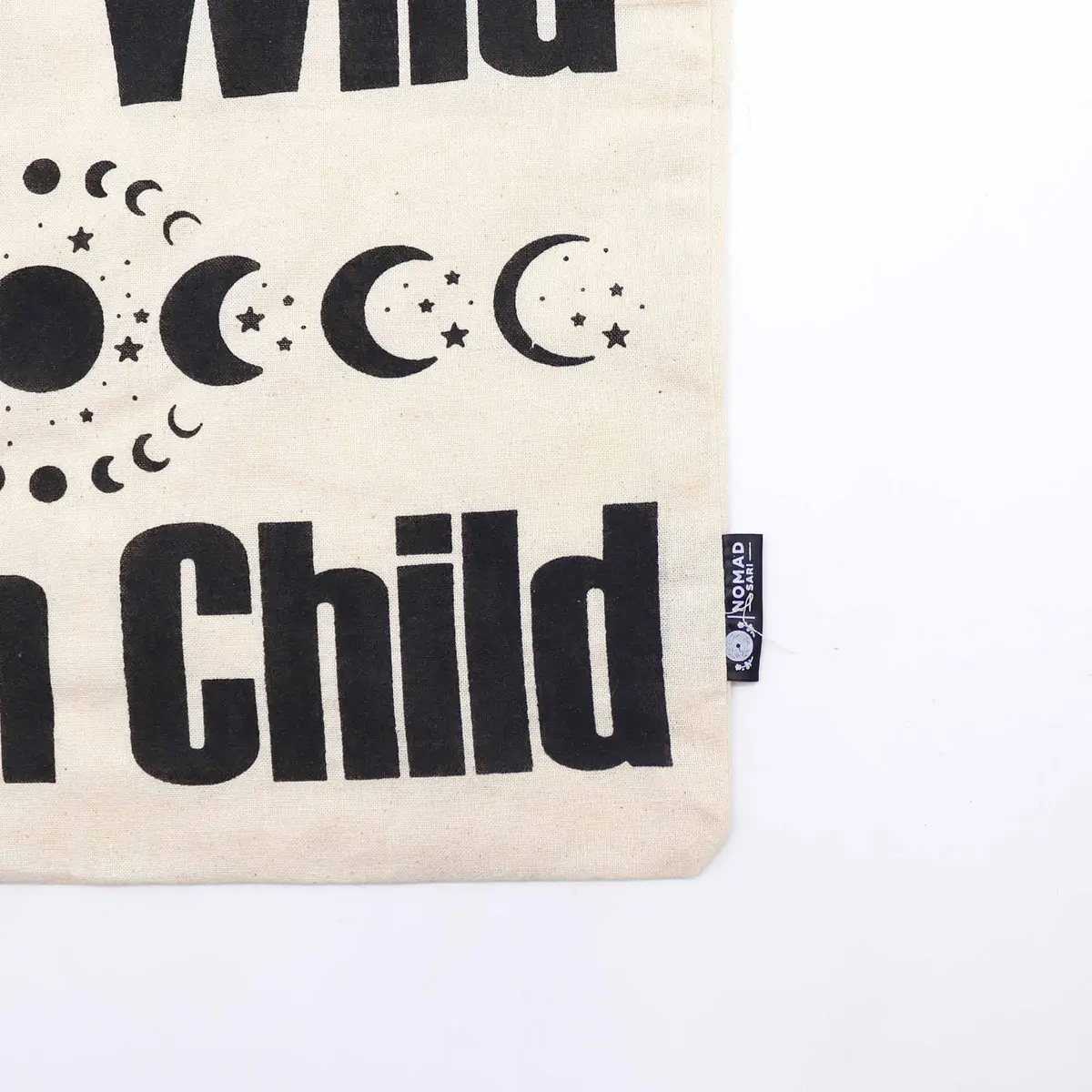Nomad Sari ikonisk enkel bomullskasse Stay Wild Moon Child - produktbild 3