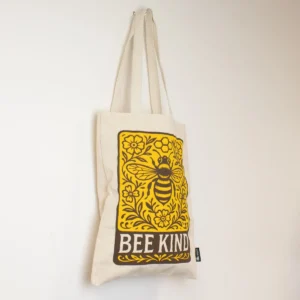 Nomad Sari ikonisk tygkasse med Bee Kind-motiv i naturlig bomull 10oz - produktbild 4