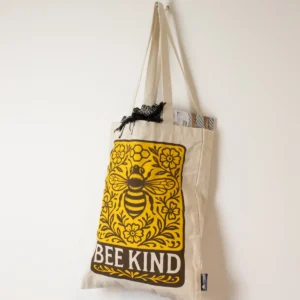 Nomad Sari ikonisk tygkasse med Bee Kind-motiv i naturlig bomull 10oz - produktbild 5