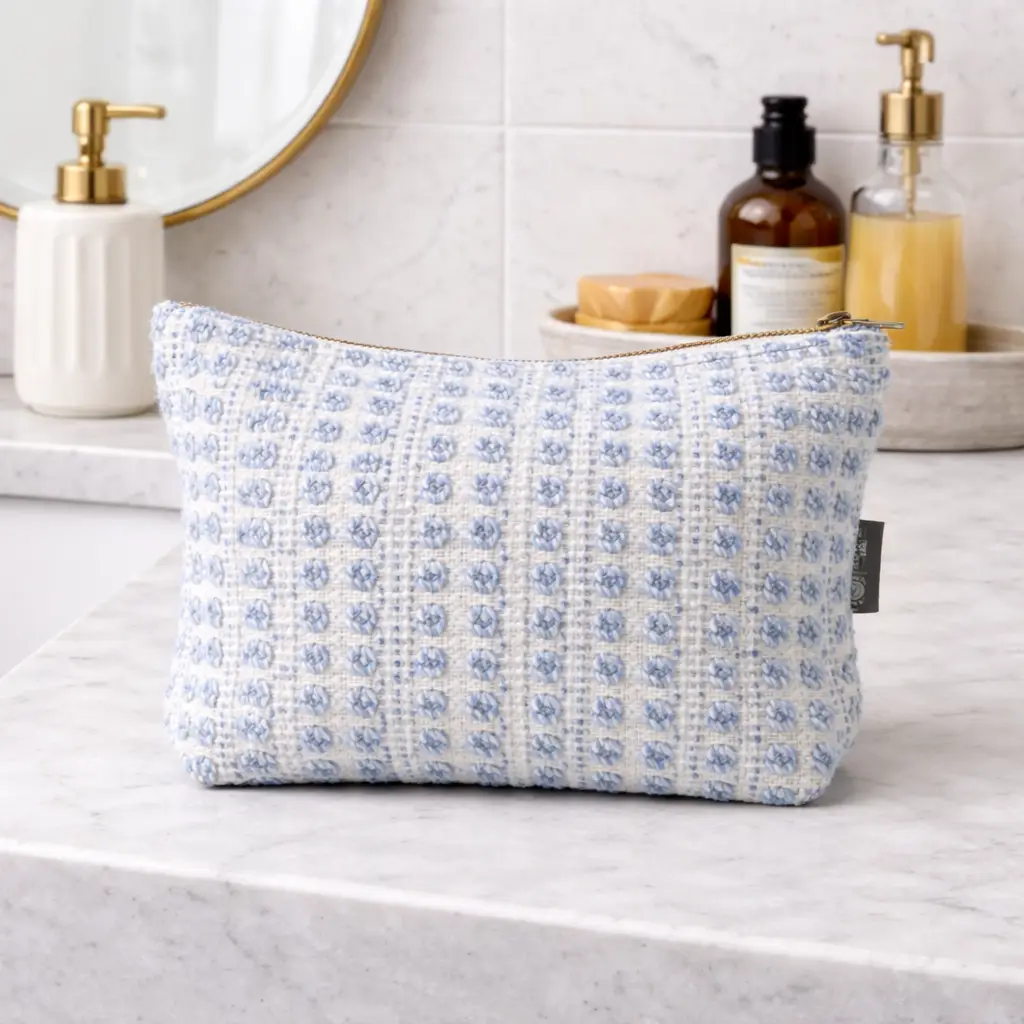 Nomad Sari indisk jacquard necessär i blå toner - produktbild 7