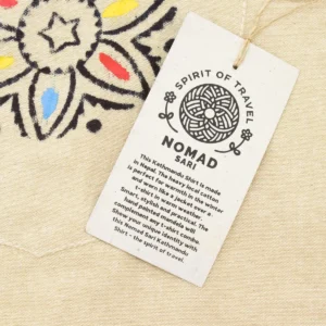 Nomad Sari Kathmandu-skjorta i bomull stenfärgad XL - produktbild 4