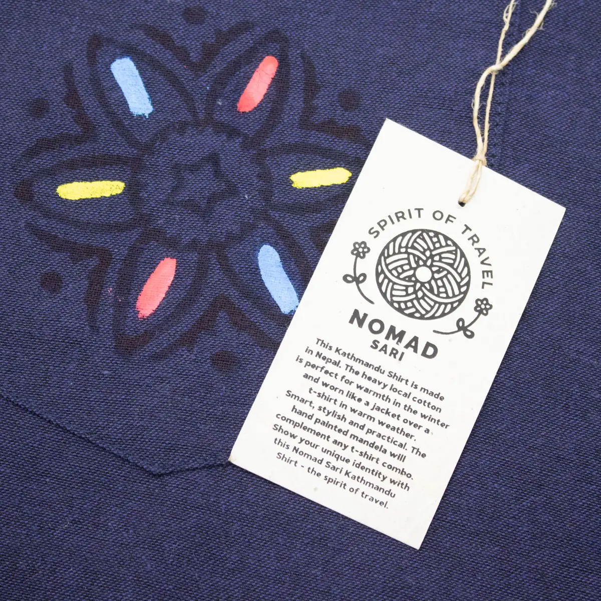 Nomad Sari Kathmandu skjorta i indigo, storlek Large - produktbild 5