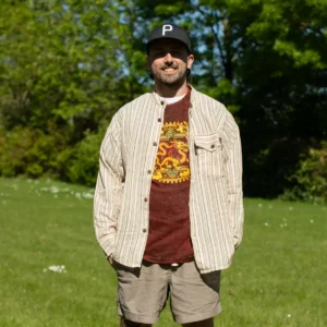 Nomad Sari Stonewashed bomulls-T-shirt med drakmandala i vinrött XL - produktbild 10