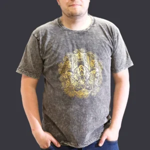 Nomad Sari Stonewashed bomulls-T-shirt med Hamsa-motiv mörkgrå XL - produktbild 2