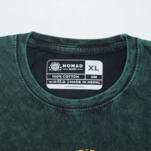 Nomad Sari Stonewashed bomulls-T-shirt med Livets träd i grön XL - produktbild 6
