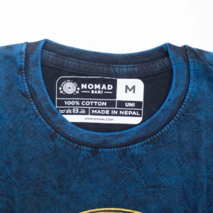 Nomad Sari Stonewashed bomulls-T-shirt med Stay Wild Moon Child-motiv blå medium - produktbild 6
