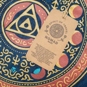Nomad Sari Stonewashed bomulls-T-shirt med Stay Wild Moon Child-tryck i blått - produktbild 5