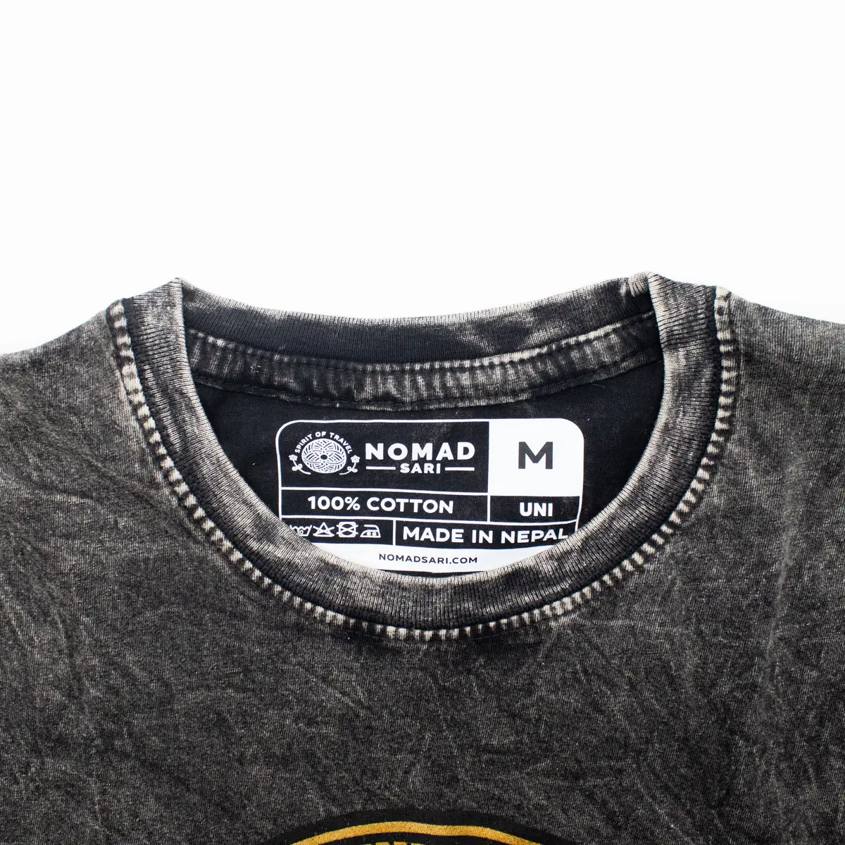 Nomad Sari Stonewashed bomulls-T-shirt Rebel i kolgrå, medium - produktbild 6