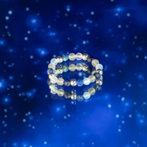 Nymf Naturinspirerat Ädelstensring Set Northern Lights - produktbild 7