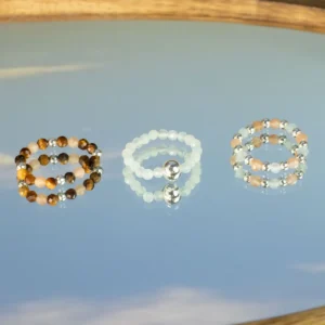 Nymf Naturinspirerat Ädelstensring Set Sea Sunset - produktbild 6