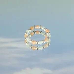 Nymf Naturinspirerat Ädelstensring Set Sea Sunset - produktbild 9