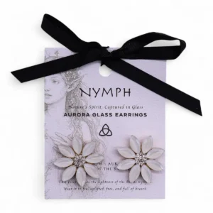 Nymph Aurora Glasörhängen med Blommotiv - produktbild 4