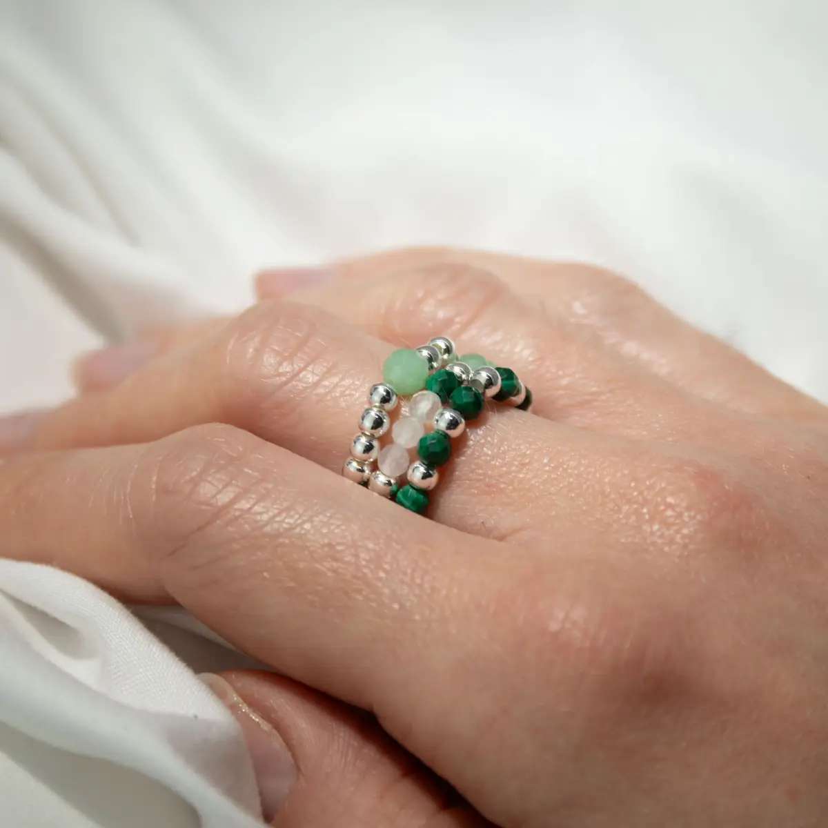 Nymph Naturinspirerat Ädelstensring Set Forest Spirit - produktbild 5